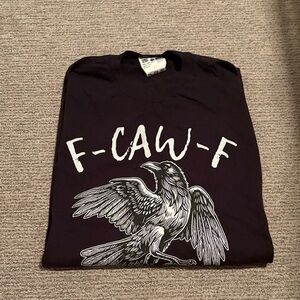 Black Graphic T-Shirt with Raven Design